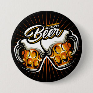 Premium Beer 3 Inch Round Button