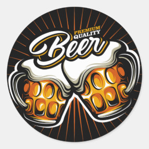 Premium Beer  Classic Round Sticker