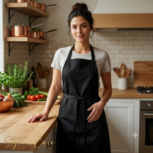 Premium Black Apron with Signature Flair