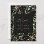 Premium Black Botanical Succulent Eucalyptus Invitation<br><div class="desc">This design has matching wedding stationery
This design is fully customizable by you can be used for any occasion

*IF YOU ANY QUERIES PLEASE DON'T HESITATE TO CONTACT ME</div>