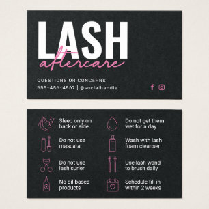 Premium Black Eyelash Extensions carte de soins po