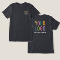 Premium Black Heather T-Shirt Custom Logo Unisex