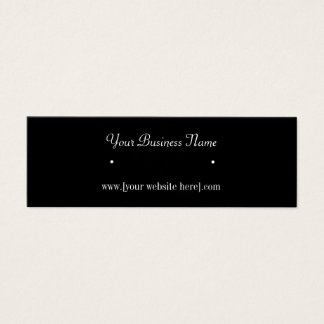 Premium Black Skinny Earring Business Cards