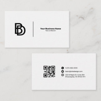 Premium Business Card with Logo and QR code