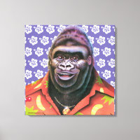 Premium canvas wall art vain gorilla