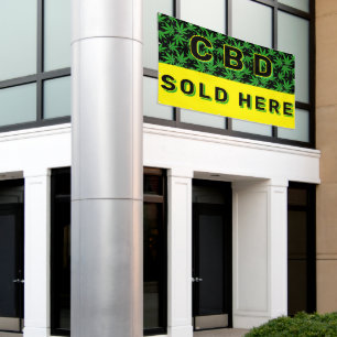 Premium CBD Oil Sold Here Advert  Banner