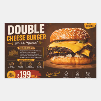 Premium Double Cheese Burger Promotional Poster –  Sticker