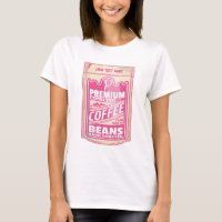Premium espresso coffee beans pink food pop art