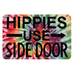 Premium Flexi Fridge Magnet Hippies Use Side Door