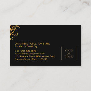 Premium Floral Business Card - QR Code   DP7