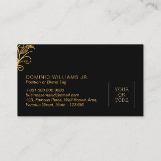 Premium Floral Business Card - QR Code | DP7
