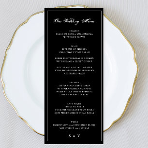 Premium Framed   Elegant Monogram Wedding Menu