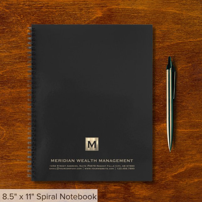 Premium Gold Monogram Financial Planner Notebook (Creator Uploaded)