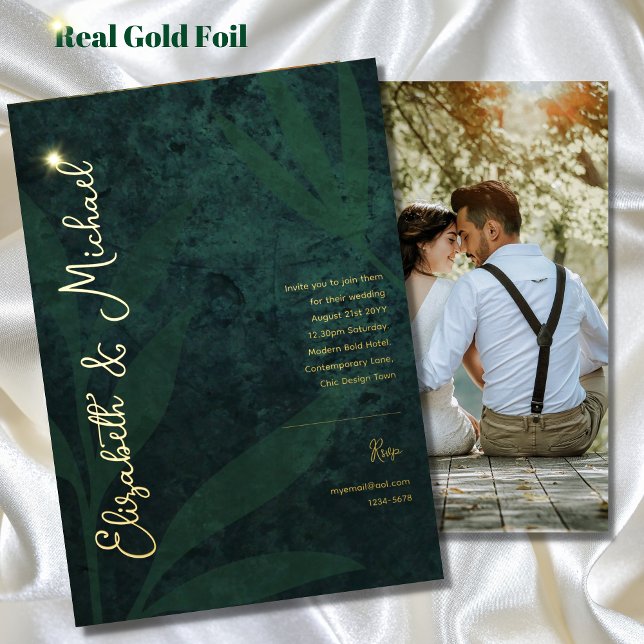 Premium Green Gold Foil PHOTO Wedding  (Creator Uploaded)