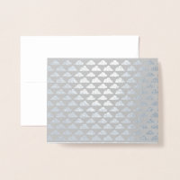 Premium Grey + Silver Foil Cloud Pattern