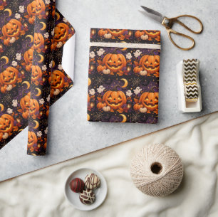 Premium Halloween Wrapping Paper – Cozy Pumpkins,