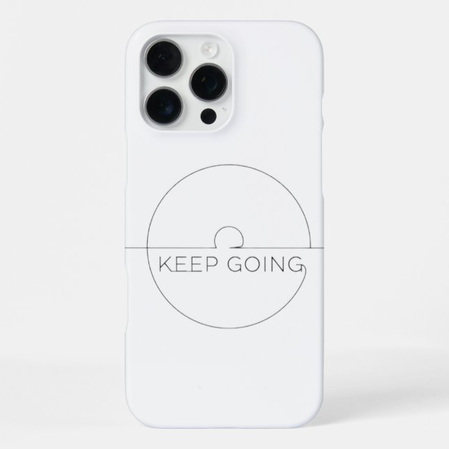 Premium iPhone Case ‘Keep Going’ – Minimalist (Back)