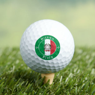 Premium Italy Golf Ball, Milano, Italian Flag Golf Balls