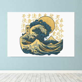 premium japanese art design canvas print