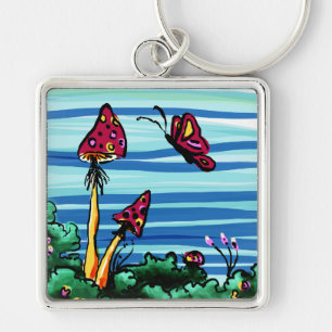Premium Keychain, 2 Red Mushrooms Keychain