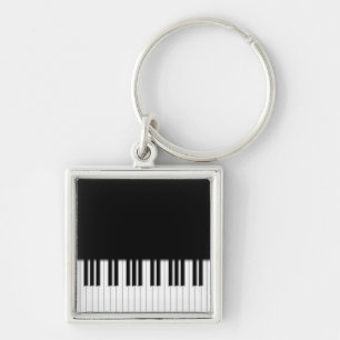 Premium Keyring - Piano Keys black white