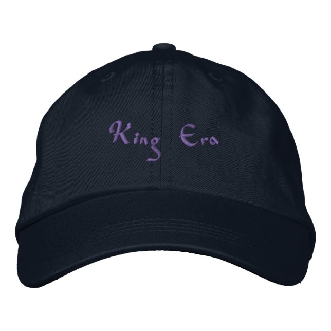 Premium King Era Navy-Hat Adjustable Clean Modern  Embroidered Hat (Front)