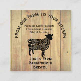 Premium Lamb Farmer & Cattle Meat Business Card – 