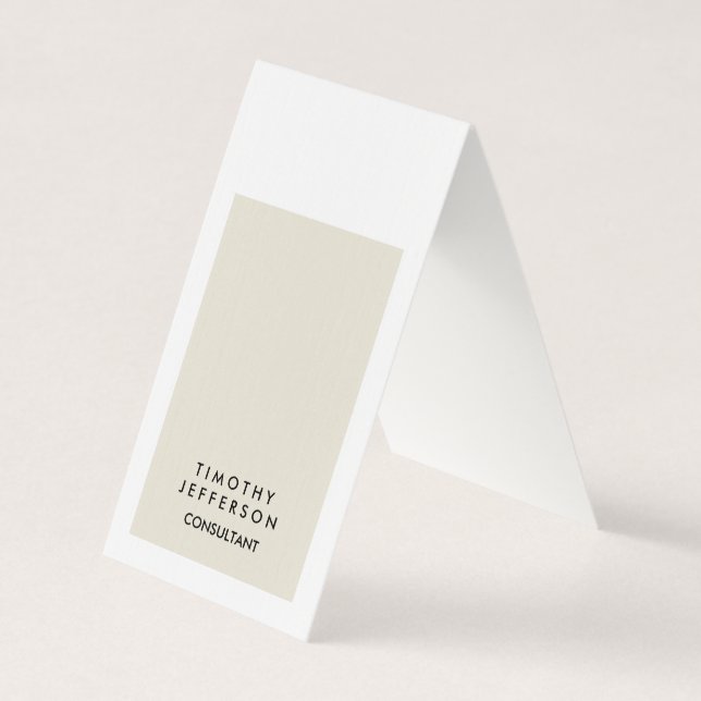 Premium Linen Elegant Modern Two Sided Business Card (Front)