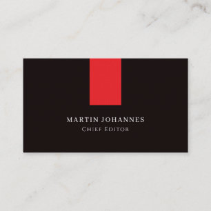 Premium Linen Elegant Plain Black Minimalist Business Card
