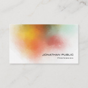 Premium Linen Elegant Trendy Modern Colourful Business Card