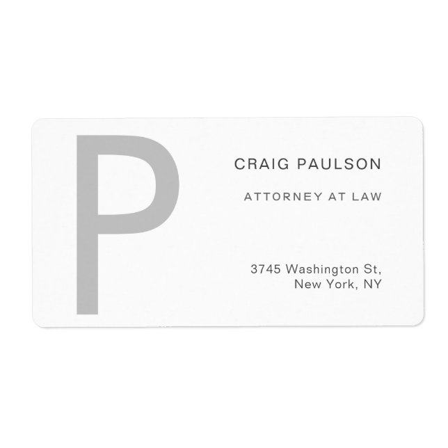 Premium Linen Monogramme Attorney at Law Modern (Devant)