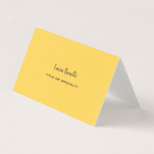 Premium Linen Professional Modern Yellow Business Card