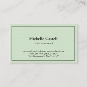 Premium Linen Professional Unique Classical Pastel Business Card