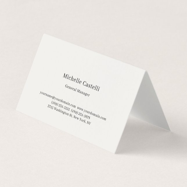 Premium Linen Professional Unique Classical Simple Business Card (Front)