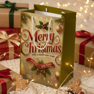 Premium Merry Christmas & Happy New Year Gift Bag