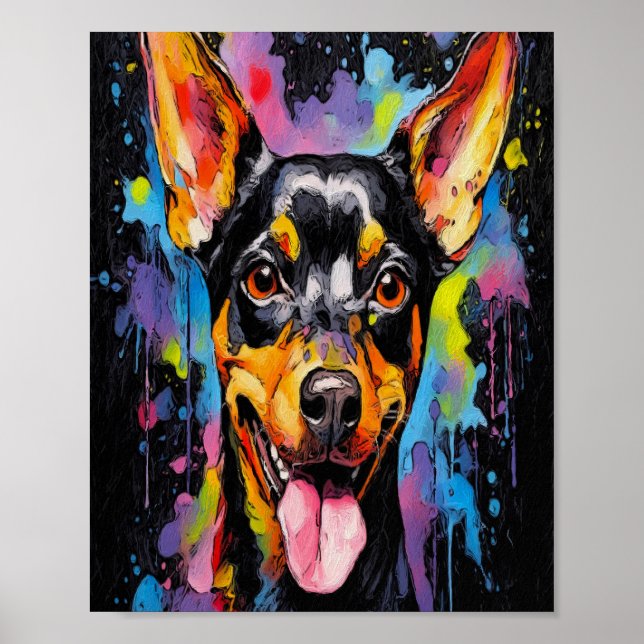 Premium Min Pin Print (CHOOSE YOUR SIZE) (Front)