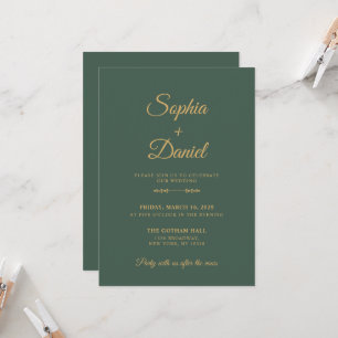 Premium Minimalist Sage Green Wedding Invitation
