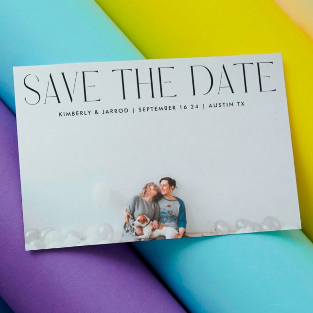 Premium Modern TRENDY Text Photo DESIGNER Save The Date (Creator Uploaded)