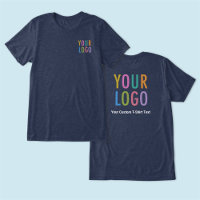 Premium Navy Blue T-Shirt Custom Logo Unisex