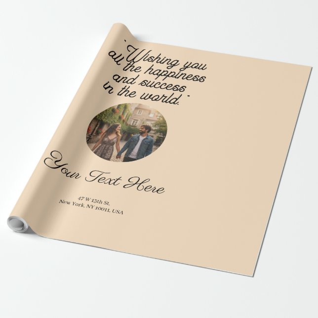 Premium One Colour Gift Wrap - Custom Solid Paper (Unrolled)