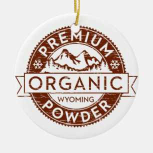 Premium Organic Wyoming Powder Ceramic Ornament