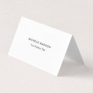 Premium Pearl Trendy Minimalist Professional Plain Business Card