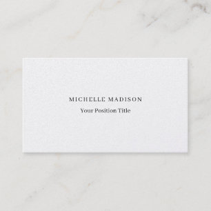 Premium Pearl Trendy Minimalist Professional Plain Business Card