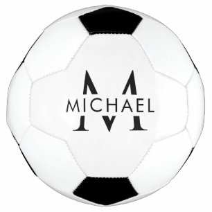 Premium Personalized Monogram Name Soccer Ball Des