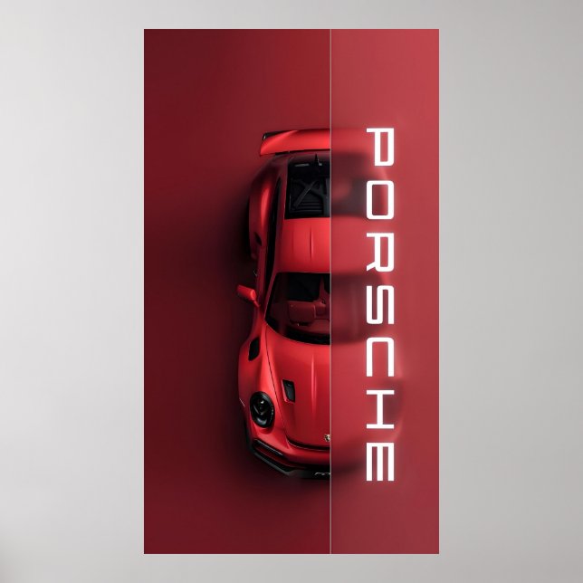 Premium PORSCHE Wall Poster  Art for Home & Office (Front)