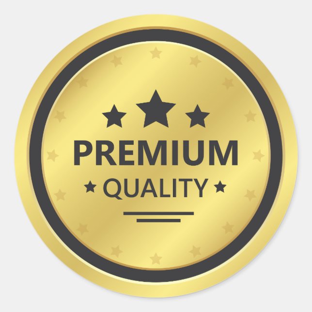 Premium Quality Classic Round Sticker (Front)