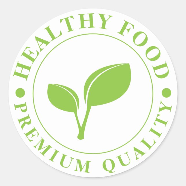 Premium Quality Healthy Food Sticker (Front)