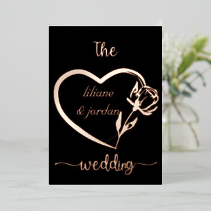 Premium Real Gold Elegant Monogram Black Foil In