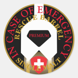 Premium Rescue Barrel Classic Round Sticker