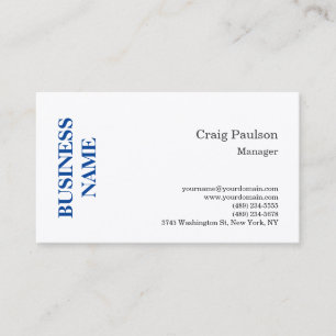 Premium Silk Blue White Minimalist Modern Business Card